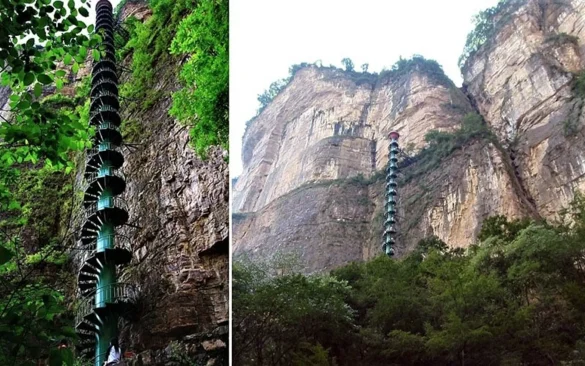 پلکان مارپیچ کوه تایهانگ چین