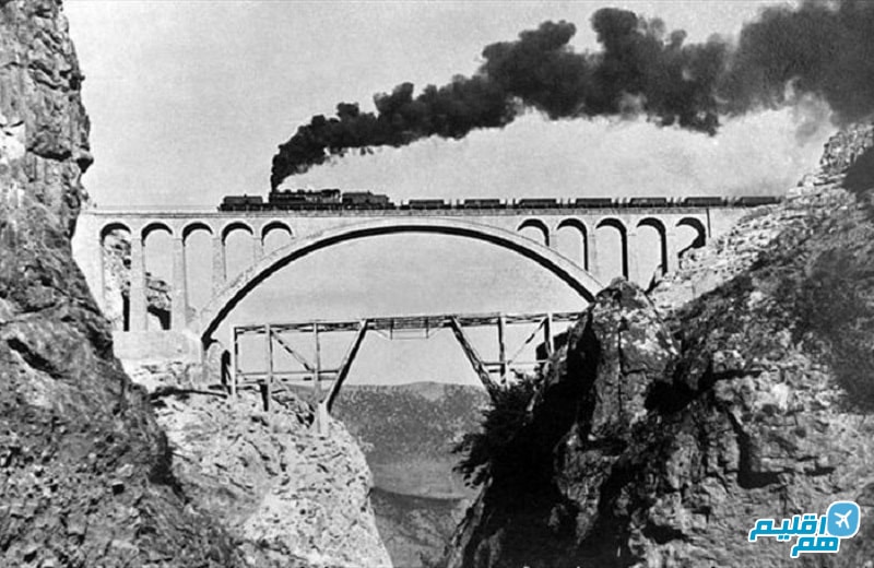 اولین قطار روی پل ورسک